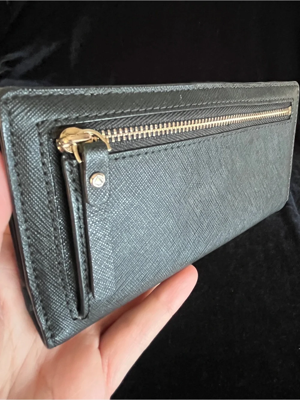 Kate Spade Cameron Street Large Slim Stacy Bifold Wallet Black